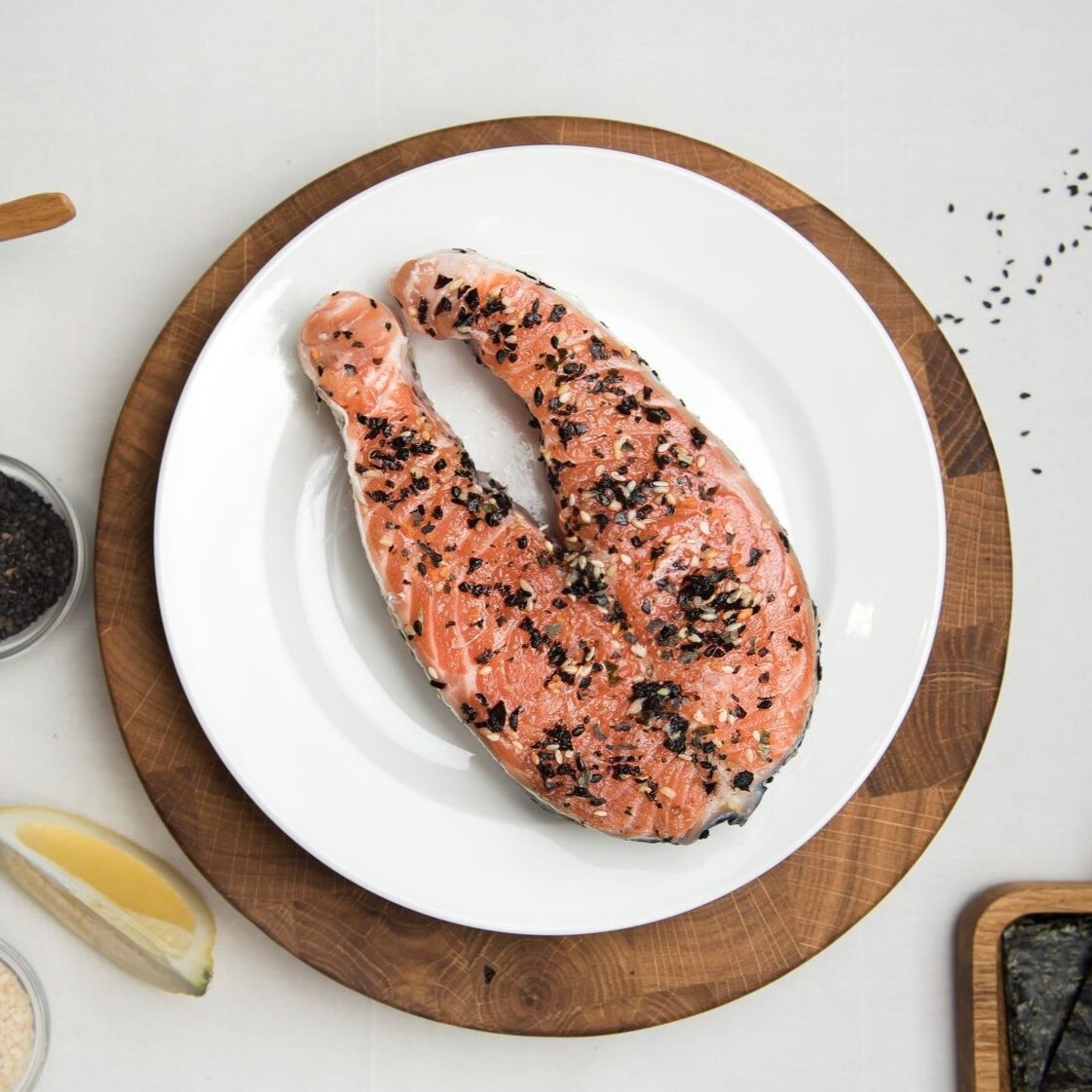 Стейк з червоної риби / гравлакс